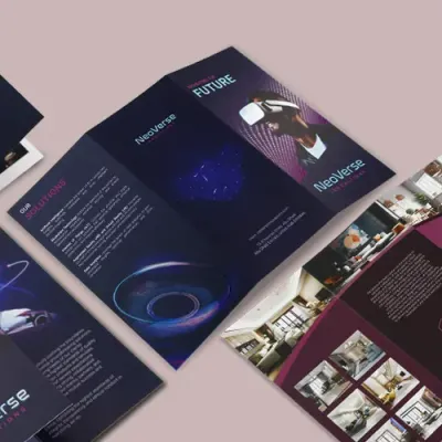 Custom tri-fold brochure Dubai