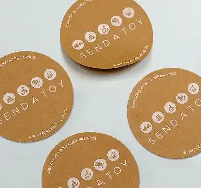 White foil kraft paper stickers Dubai