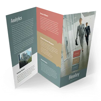 Z-fold brochure design Dubai