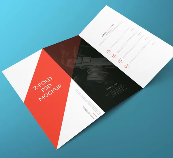 Z Fold Flyer Mockup Dubai – Perklets Print