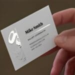 Silver Foiling Business Card Dubai